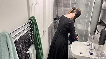Caught Muslim Arab Girl In Hijab Masturbating In Shower