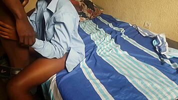 Ebony teen gets hard fuck with big black cock in homemade quickie