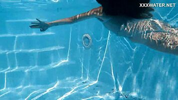 lana the hot chick swims nude underwater, showing her small tits