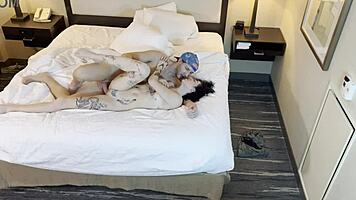 petite tattoed beauty fucked sideways