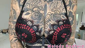 Melody Radford Tries Black and Purple Lingerie Haul