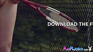 Kate Chromia Strips On Tennis Court
