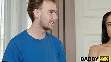 Uncle Uses Sexy Tactics On Shaved Brunette