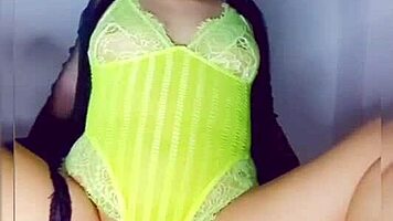 Beautiful brunette exhibitionist achieves extreme squirt and great shaking orgasm in homemade solo video