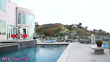 Bathing Teen Rims Petite Girl's Ass