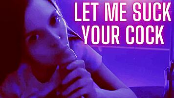 POV amateur blowjob by petite 18-year-old teen Lisa Takami, cumshot included