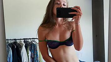 Stiff, restless young nude cute girl wants to make a sex talk in the morning