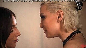 April Olsen and Kenzie Taylor scissoring with toys for orgasm