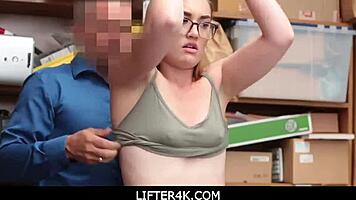 lifter4k - officer face fucks thief teen with fat dick - kat monroe