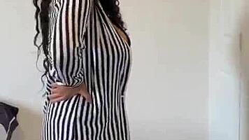 Hey, check out this young Spanish babe showing natural tits and big ass in homemade?