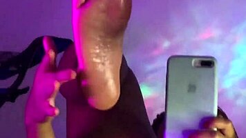 Pretty Brunette Masturbates With Vibrator On Her Black Pussy