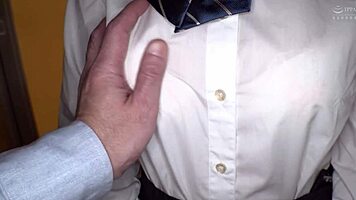 this short-haired 18-year-old beauty loves uncle's monster cock, giving intense oral before creampie sex