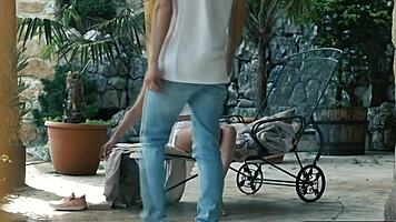 russian alya stark GIVES BLOWJOB then GETS DOGGYSTYLE FUCK with footjob and pussy masturbation