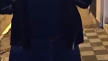 Latina bombshell masturbates outdoors on Instagram live with big tits exposed