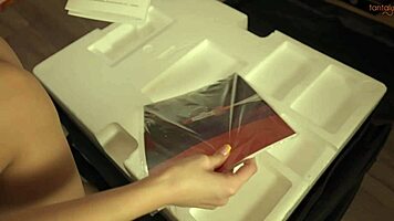 Homemade Threesome with Babe in Lingerie Wet Pussy Anal