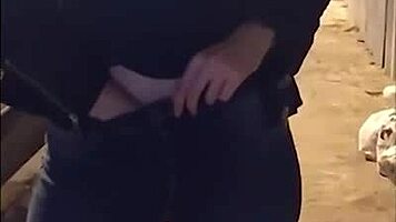 Latina bombshell masturbates outdoors on Instagram live with big tits exposed