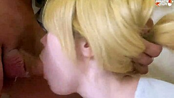 Stepsister Gives Deep Blowjob