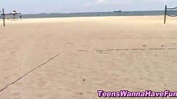 Amateur Teen 18+ Gets Intense Facial At Outdoor Party