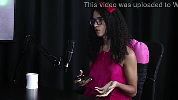 You know the clients' fetish is watching me cum as dominatrix and submissive transsexual spaghetti sheer red