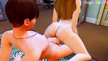 Stepsister seduces stepbrother with pussy play, then gets hardcore anal