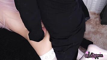 He cant resist cuming in her young 18+ pussy