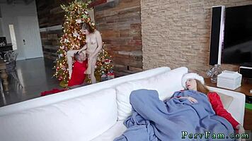 Teen Feels Emotional Anal First Time During Holidays