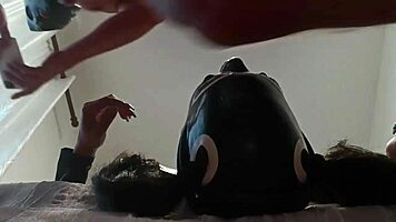 laura deepthroats big cock on heels