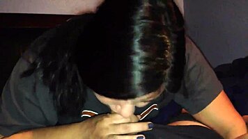 Brunette Teen Blows Monster Cock Fiercely