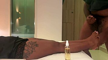 she whispers, feel my big tits as i take this cumshot in lingerie