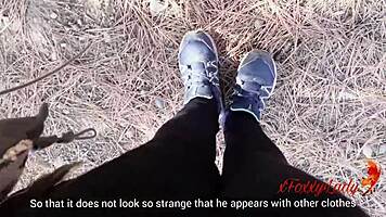 i give a messy deepthroat to a stranger in the woods until a massive facial hits me