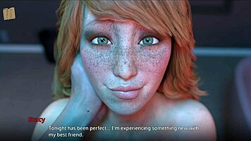redhead amateur stacey flaunts her perfect body in homemade 3d game