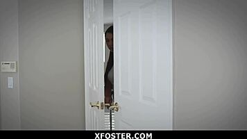 new foster teen 18+ learning hardcore moves from parents