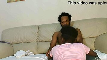 Cheating girlfriend sucks my dick while her boyfriend is away for the weekend.