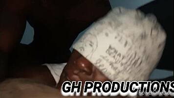 Skinny ebony teen bent over and fucked hard