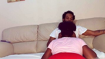 Cheating girlfriend sucks my dick while her boyfriend is away for the weekend.