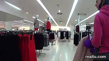 czech girl strips and gets hardcore pov in shopping centre 😏