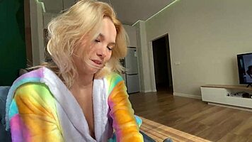 Asian babe agrees to watch a movie with him.