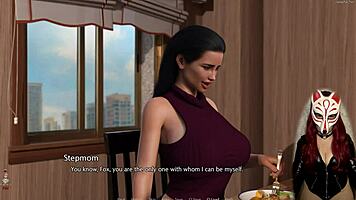 gamer girl plays steamy porn game in latex outdoors