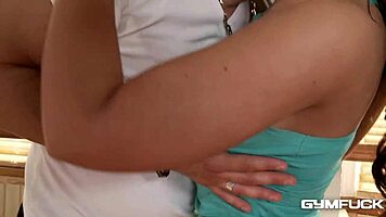 Gym fuck blowjob with Kyra Hot makes you cum instantly