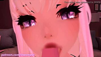 Horny vtuber masturbates loudly with her dildo in vrchat vrchat erp