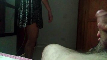 I'm so naughty, I help him by riding his cock