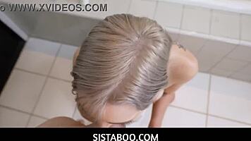 Shower blowjob with my hot sexy stepsister