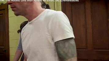 Real gangbang with skinny teen 18+ getting gagged hard 😜