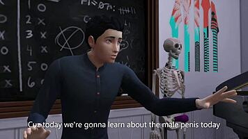 Hot student fucks teacher in detention!