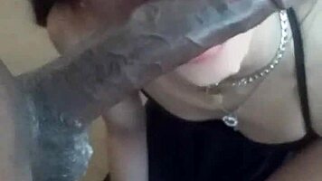 throat slave eva yi inhales black dick
