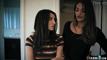 Hey, watch Gizelle Blanco devour Maya Woulfe's lesbian pussy now!