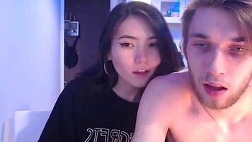Petite Asian Teen Flashing Tits On Webcam With White Guy?