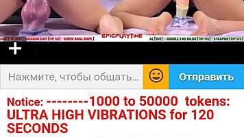 Watch teen lesbians play with dildos on webcam