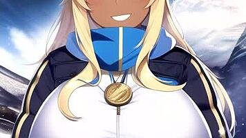 skiing girls in mountain ai art compilation