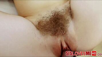 caught horny stepsister masturbating and banged her